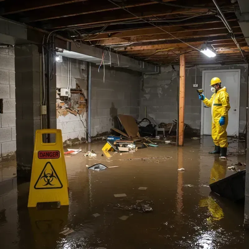 Flooded Basement Electrical Hazard in Ava, MO Property